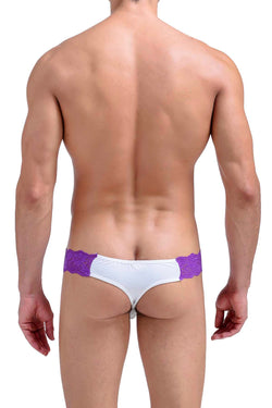 PetitQ White Side-Lace Thong thumbnail 2