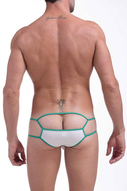 PetitQ White/Teal Tessy Bikini Brief thumbnail 3
