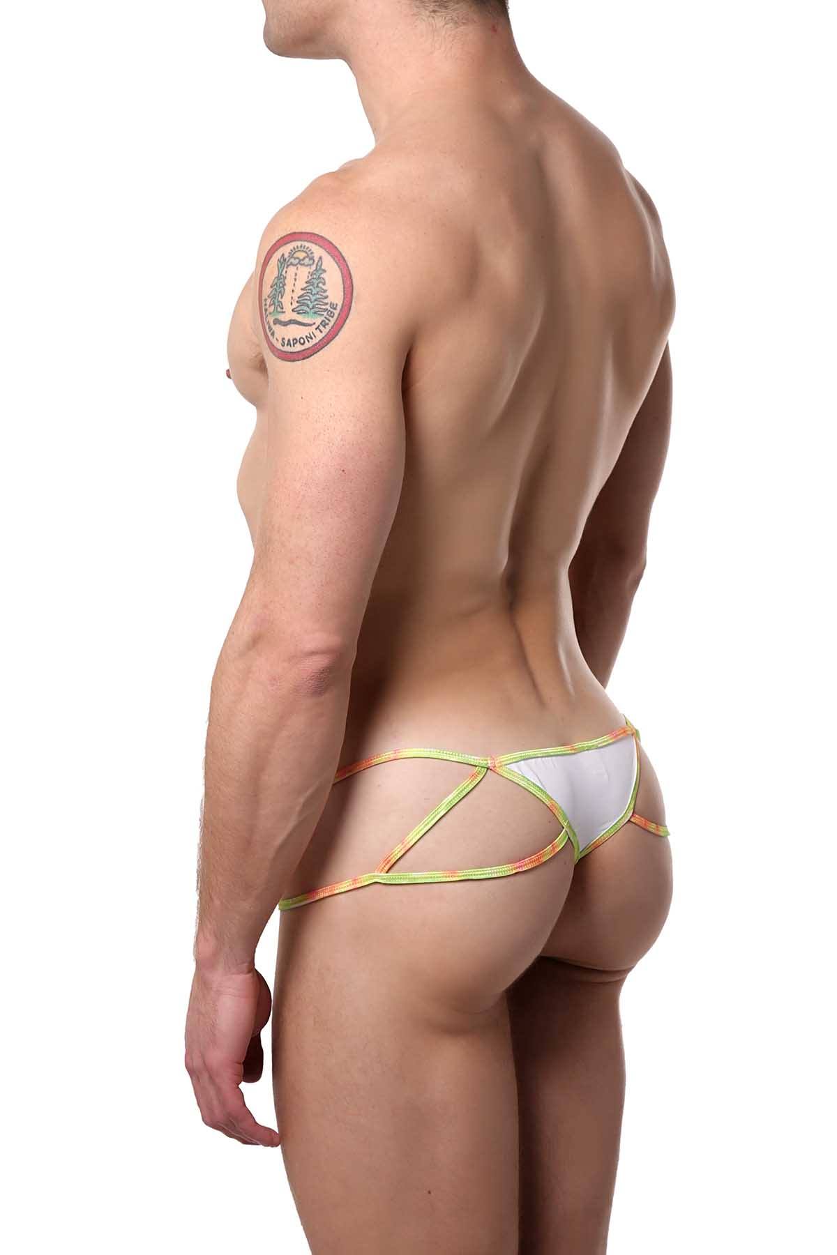 PetitQ White Ziggy Thong