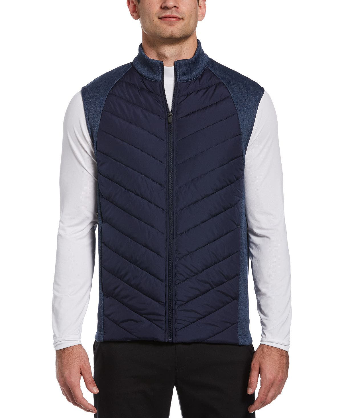 Pga Tour Hybrid Puffer Vest Peacoat Heather