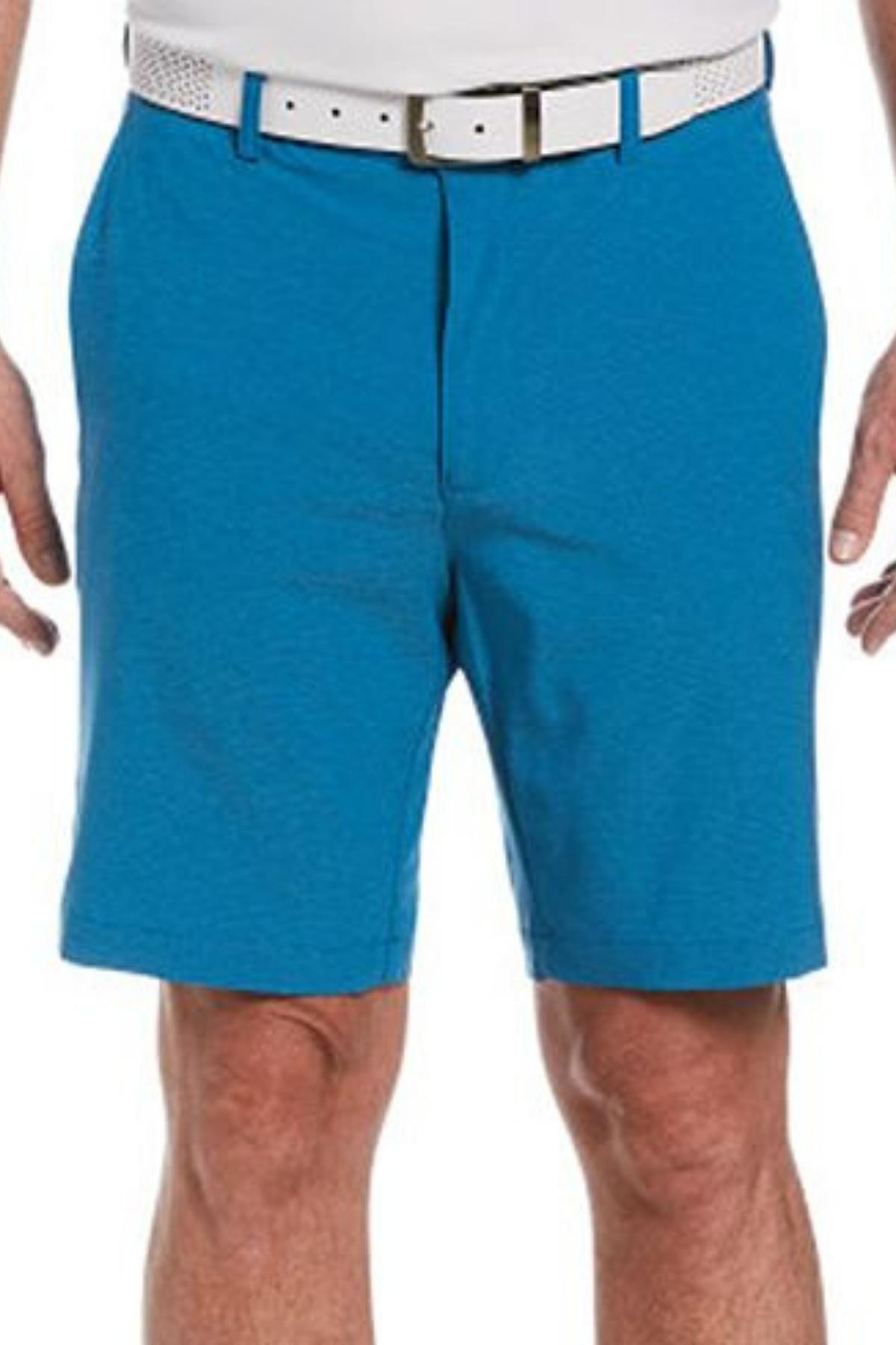 Pga Tour Performance Stretch Eco Dobby Golf Shorts Mykonos Blue