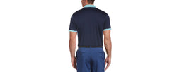 Pga Tour Performance Stretch Geo Stripe Polo Shirt Dress Blue thumbnail 2
