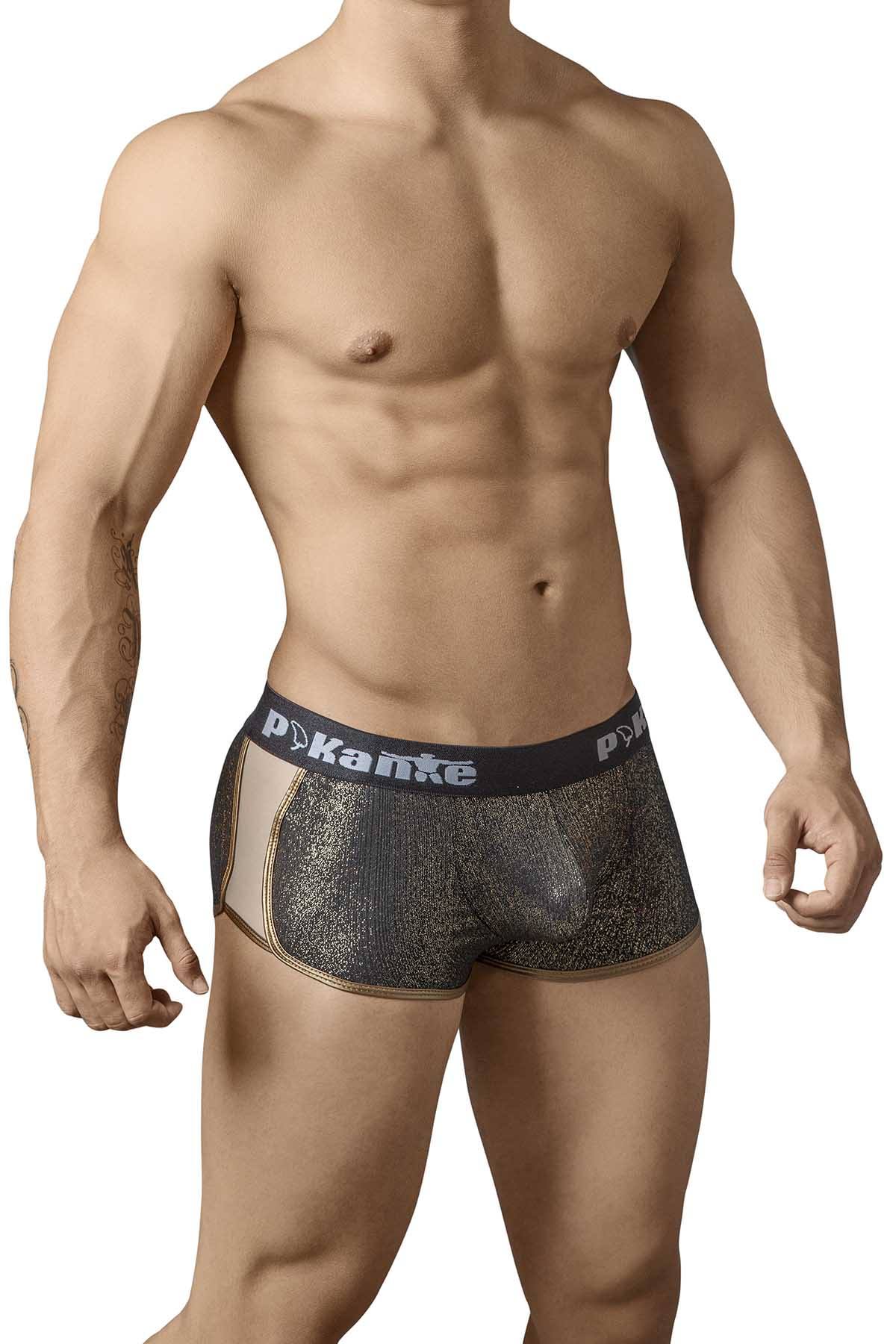 Pikante Black/Gold Shiny Cheeky Trunk
