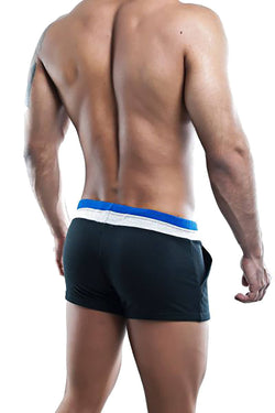 Pistol Pete Black/Grey/Blue Swim Short thumbnail 2