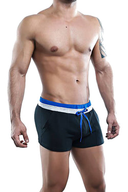 Pistol Pete Black/Grey/Blue Swim Short thumbnail 1