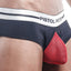 Pistol Pete Black/Red Sheer Mesh Pouch Brief