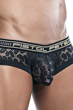 Pistol Pete Black Sheer Leopard Mesh Bikini Brief thumbnail 3