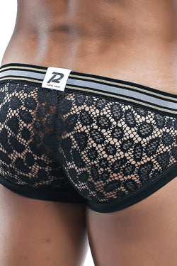 Pistol Pete Black Sheer Leopard Mesh Bikini Brief thumbnail 4
