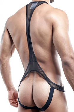 Pistol Pete Black Sheer-Mesh Jock Singlet thumbnail 3