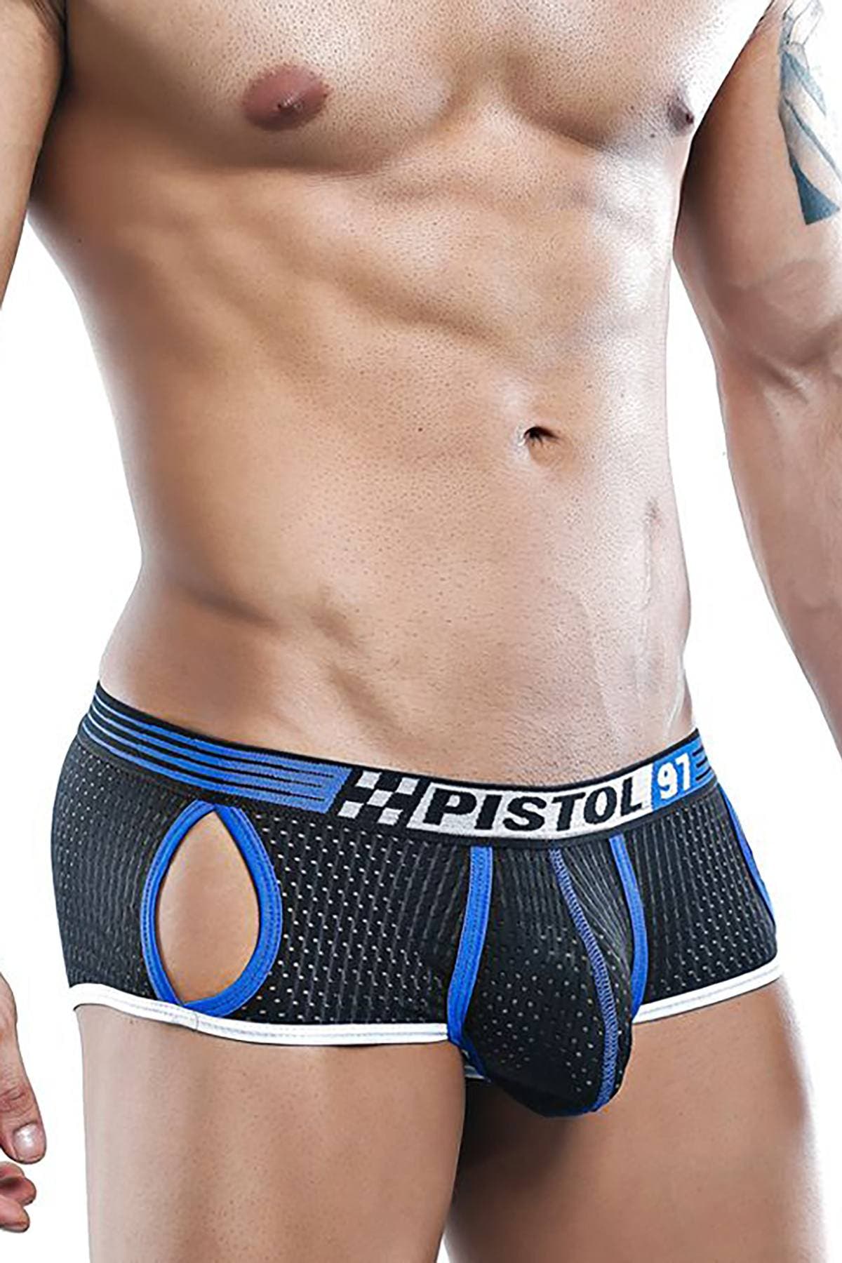 Pistol Pete Black Sporty-Mesh Cut-Out Trunk