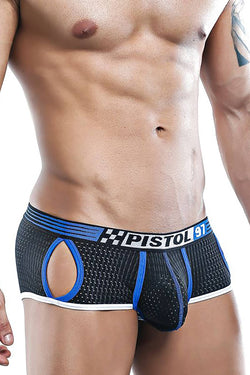 Pistol Pete Black Sporty-Mesh Cut-Out Trunk thumbnail 1