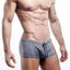Pistol Pete Grey/Red Single-Stripe Swim Trunk