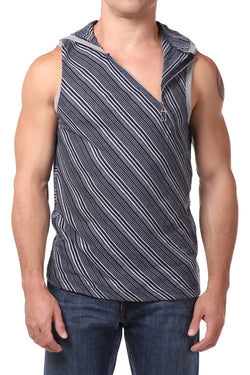 Pistol Pete Navy Magnetic Zip Up Sleeveless Hoodie thumbnail 1