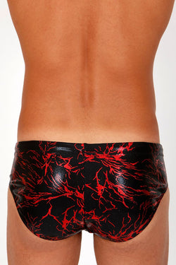 Pistol Pete Red/Black Voltage Swim Brief thumbnail 2