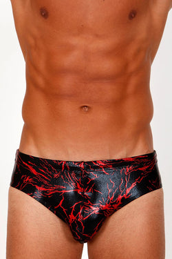 Pistol Pete Red/Black Voltage Swim Brief thumbnail 1