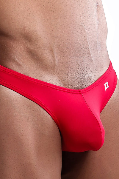 Pistol Pete Red Solid Nylon Thong