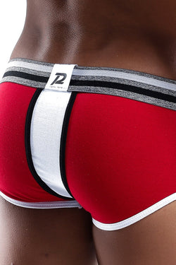 Pistol Pete Red/White Center Stripe Square Brief thumbnail 4