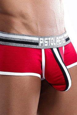 Pistol Pete Red/White Center Stripe Square Brief thumbnail 3