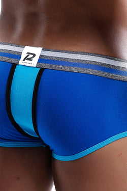 Pistol Pete Royal Blue/Turquoise Center Stripe Square Brief thumbnail 4