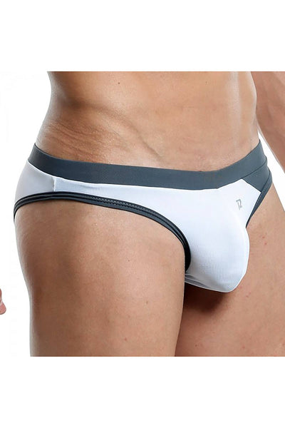 Pistol Pete White/Grey Modern Bikini Brief