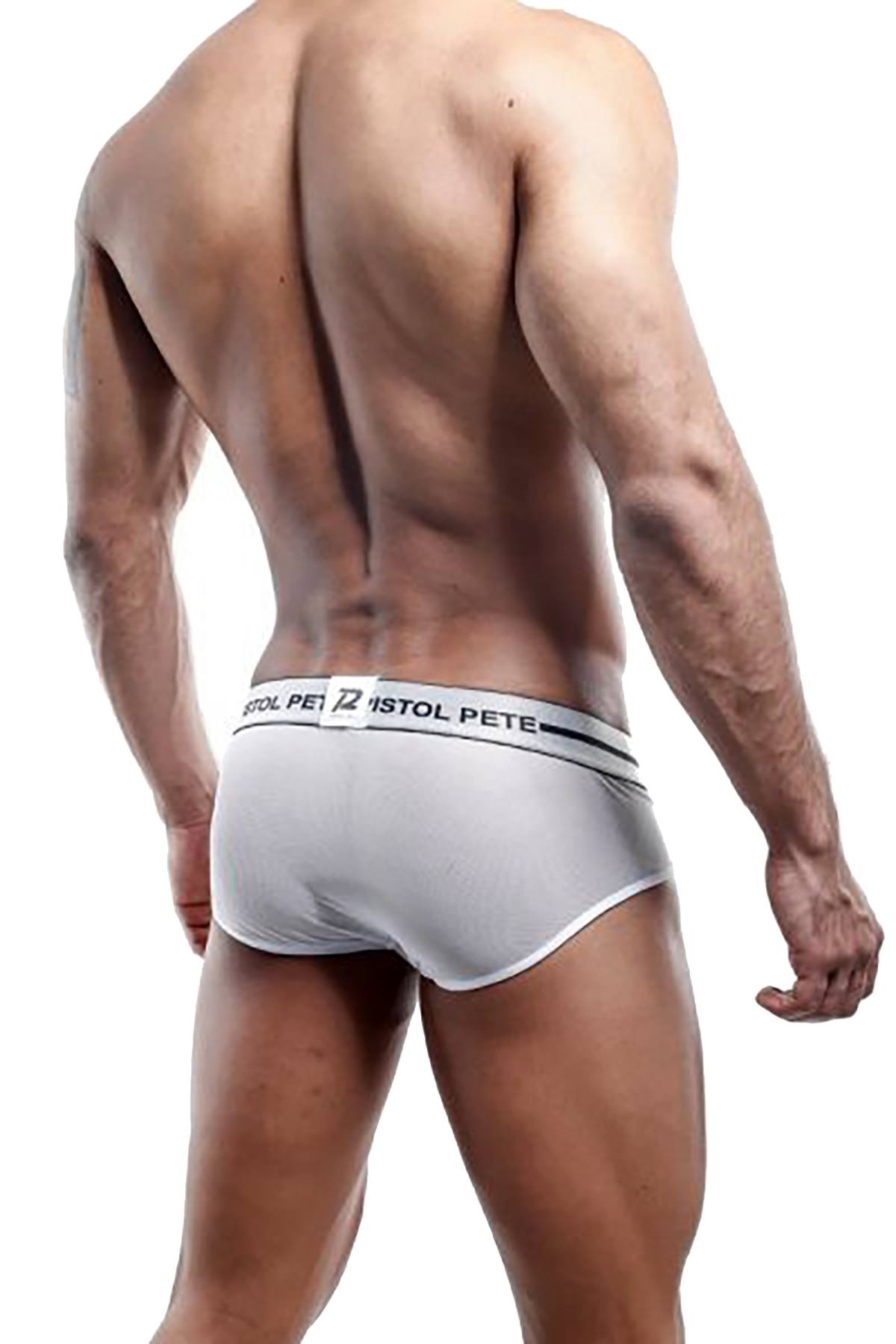 Pistol Pete White/Red Mesh Bikini Brief