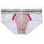 Pistol Pete White/Red Mesh Bikini Brief