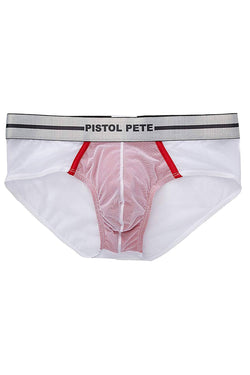 Pistol Pete White/Red Mesh Bikini Brief thumbnail 2