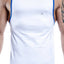 Pistol Pete White/Royal-Blue Contrast-Trim Tank Top
