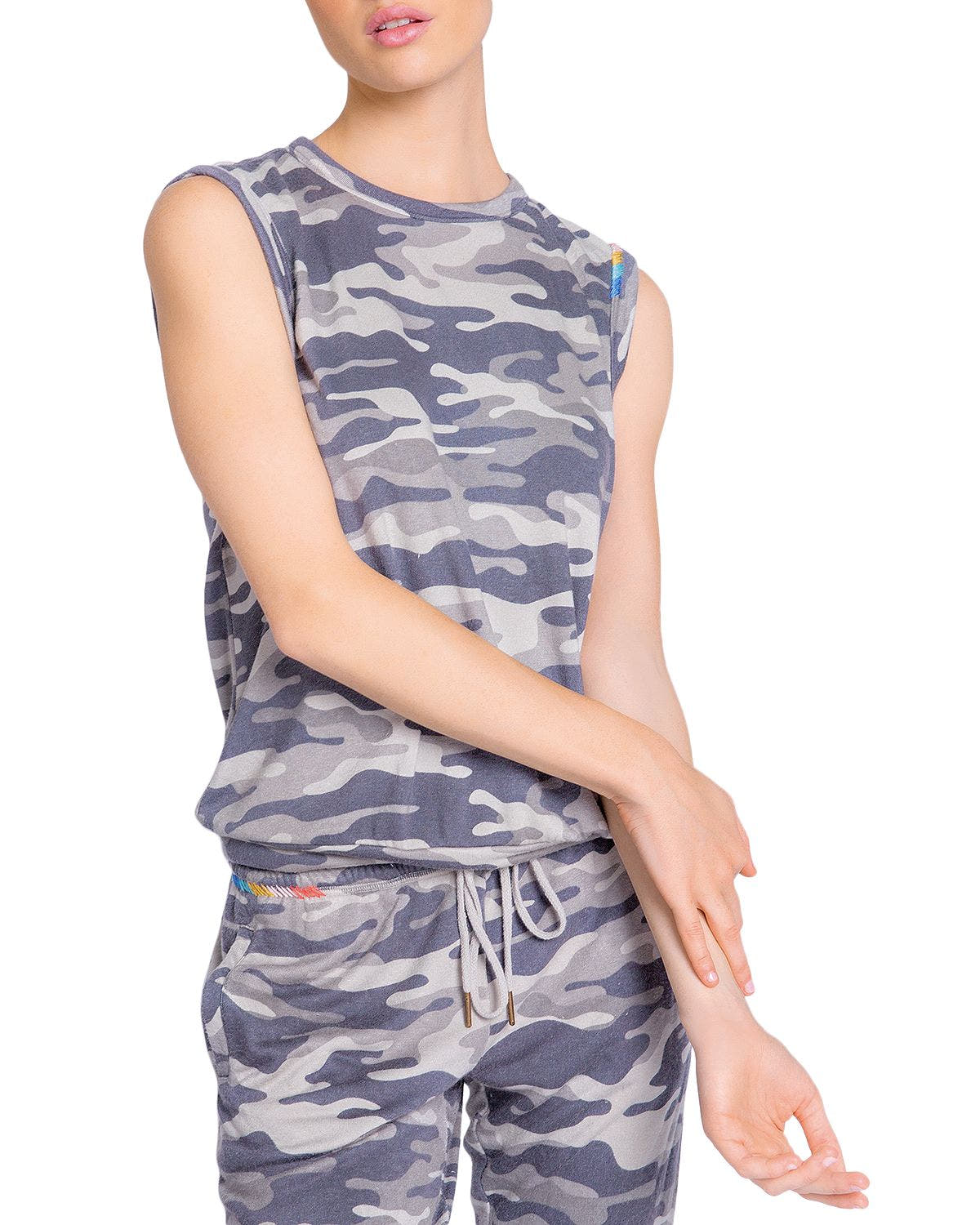 Pj Salvage Camo Print Tank Moon Grey