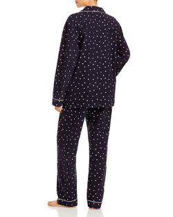 Pj Salvage Printed Flannel Pajama Set Navy Star thumbnail 3