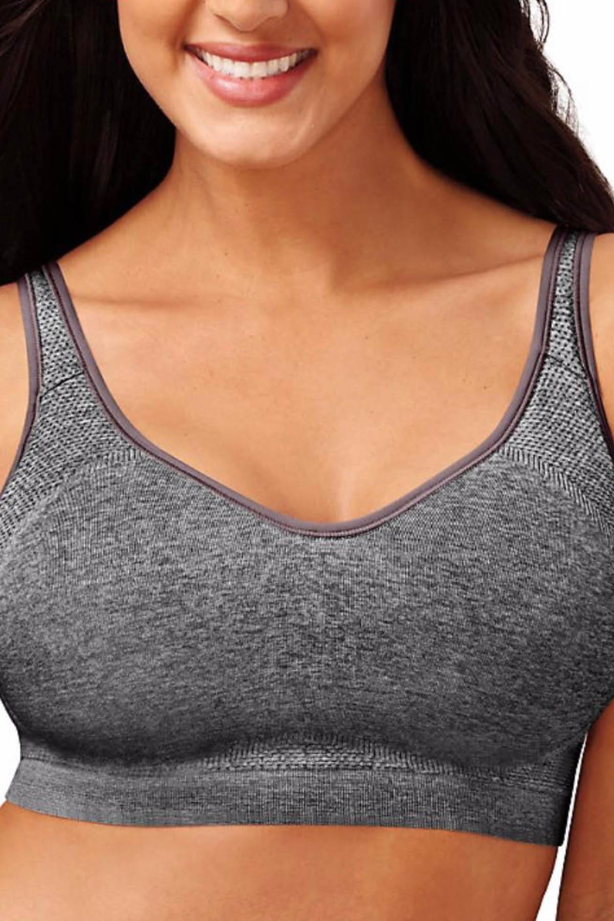 Playtex Gravel-Heather-Grey Play Funwinder Seamless Wirefree Bra