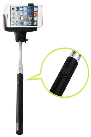 Polaroid Black Extendable Wireless Bluetooth Selfie Stick