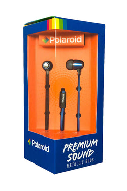 Polaroid Blue Metallic Premium Sound Earbuds with Microphone thumbnail 1