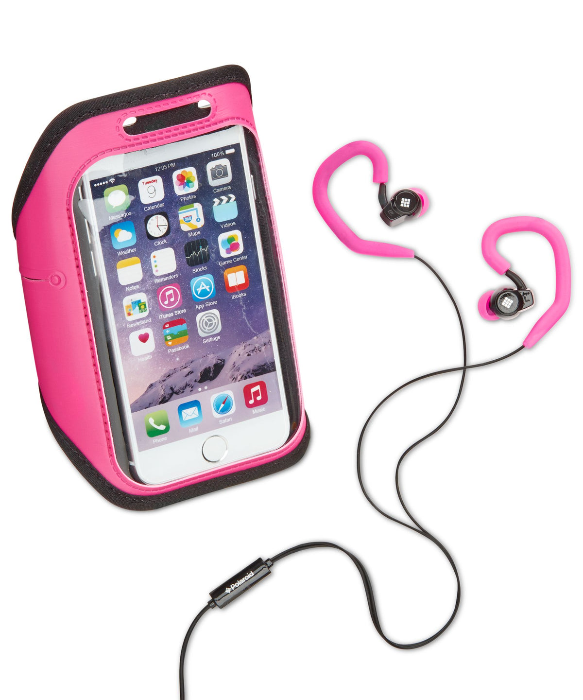 Polaroid Pink Armband And Earbuds Set