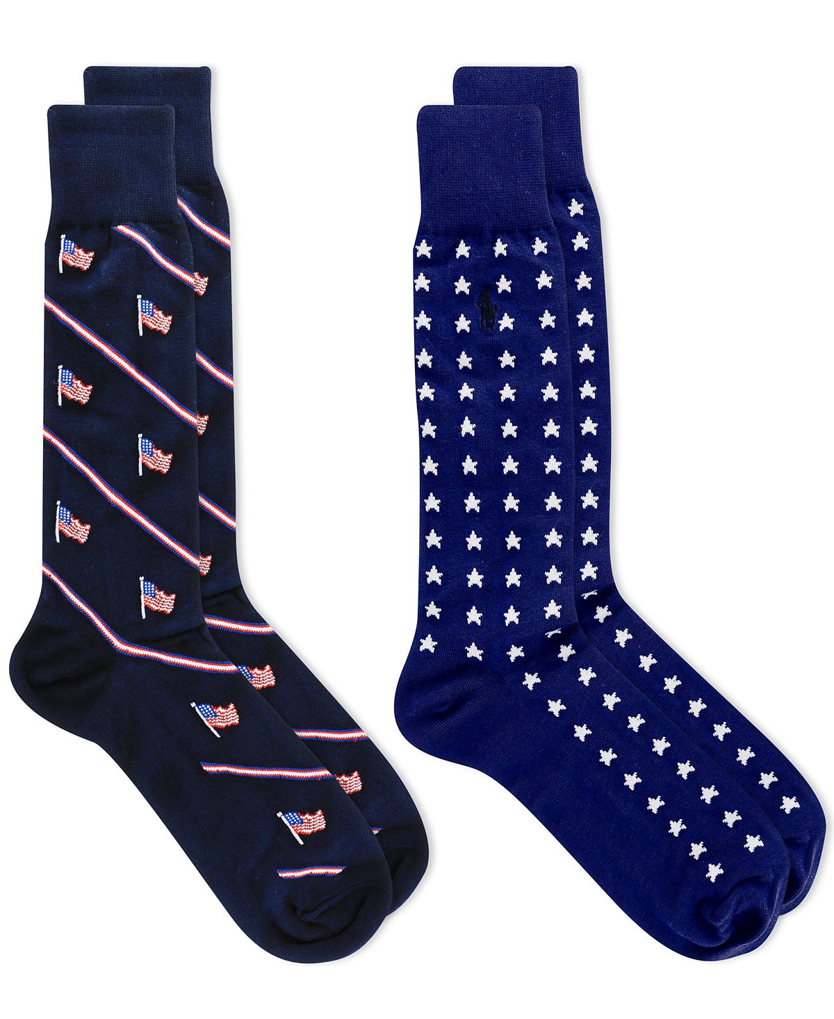 Polo Ralph Lauren 2-pk. Stars & Stripes Dress Socks Navy