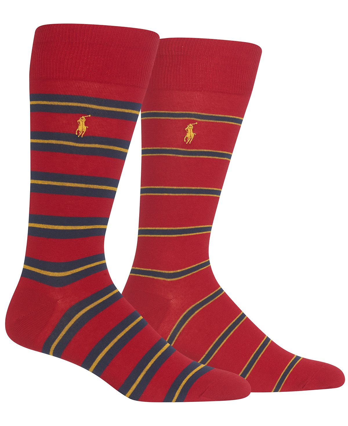Polo Ralph Lauren 2-pk. Striped Socks Red