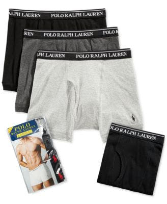 Polo Ralph Lauren 3 1 Bonus Pack Boxer Brief Black Grey Assorted
