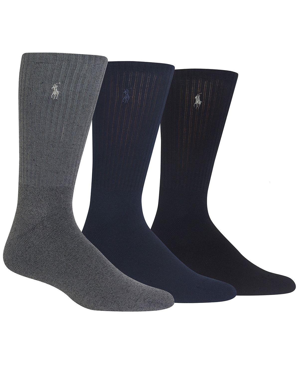Polo Ralph Lauren 3-pk. Twisted Crew Casual Socks Assorted
