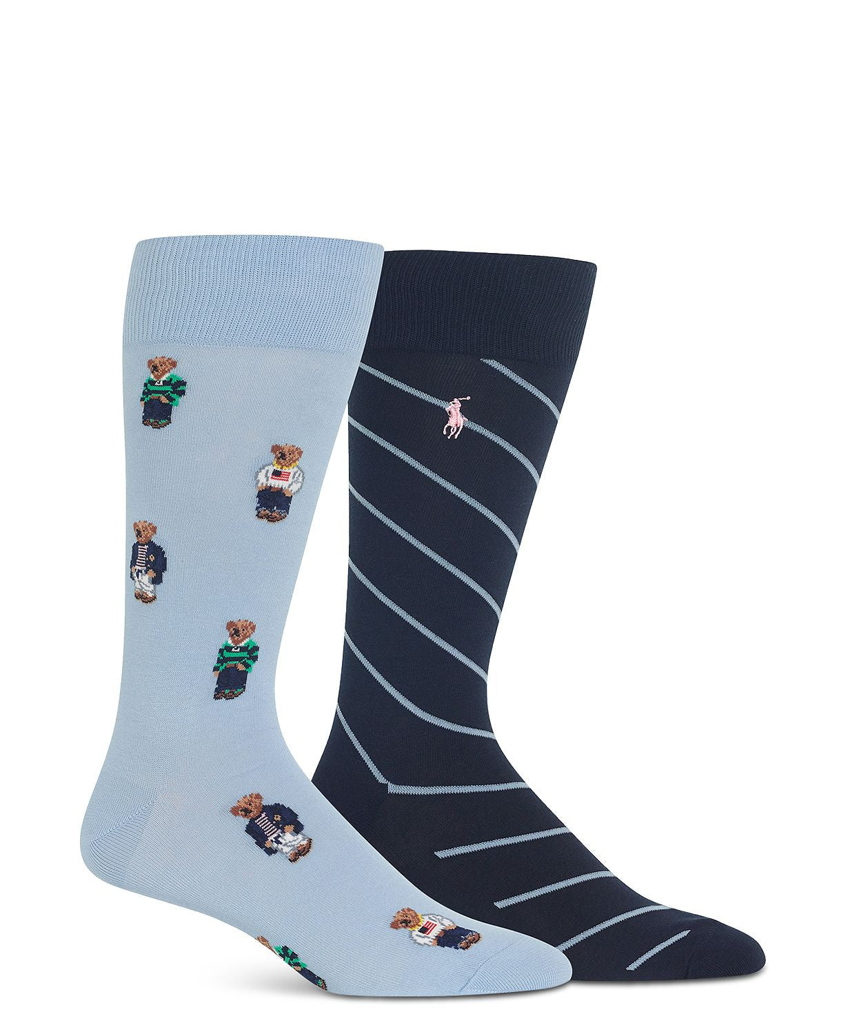 Polo Ralph Lauren All Over Spring Socks Pack Of 2 Blue – CheapUndies
