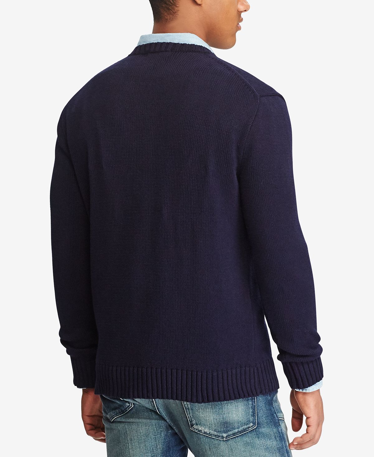 Polo Ralph Lauren American Flag Cotton Sweater Navy