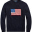 Polo Ralph Lauren American Flag Cotton Sweater Navy
