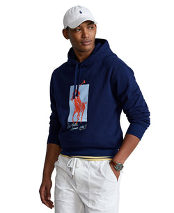 Polo Ralph Lauren Big Pony Fleece Hoodie Cruise Navy thumbnail 1