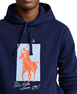 Polo Ralph Lauren Big Pony Fleece Hoodie Cruise Navy thumbnail 3