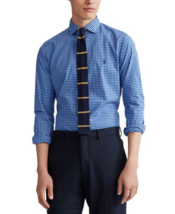 Polo Ralph Lauren Big & Tall Natural Stretch Poplin Sport Shirt Blue Multi thumbnail 2