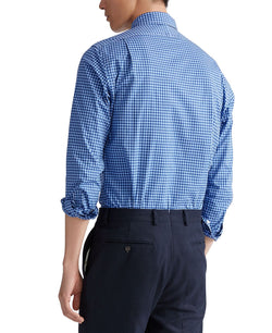 Polo Ralph Lauren Big & Tall Natural Stretch Poplin Sport Shirt Blue Multi thumbnail 3