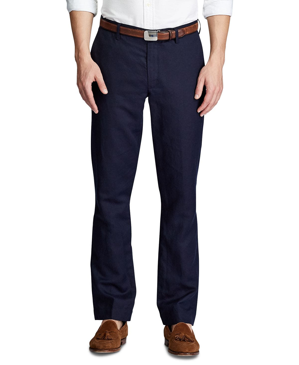 Polo Ralph Lauren Big & Tall Straight Fit Linen-blend Pants Aviator Navy