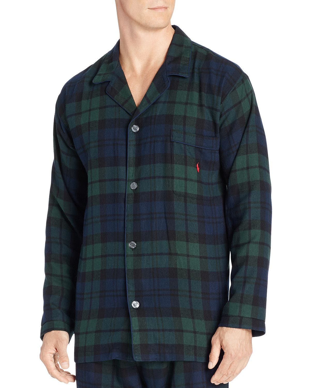 Polo Ralph Lauren Black Watch Plaid Flannel Pajama Top Blackwatch