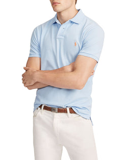 Polo Ralph Lauren Classic Fit Mesh Polo Light Blue thumbnail 4