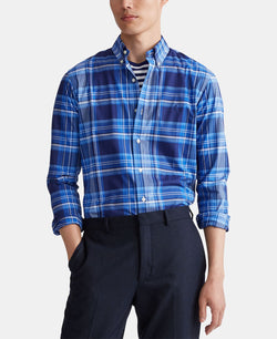 Polo Ralph Lauren Classic Fit Stretch Poplin Button-down Shirt Royal Blue/ Navy thumbnail 1