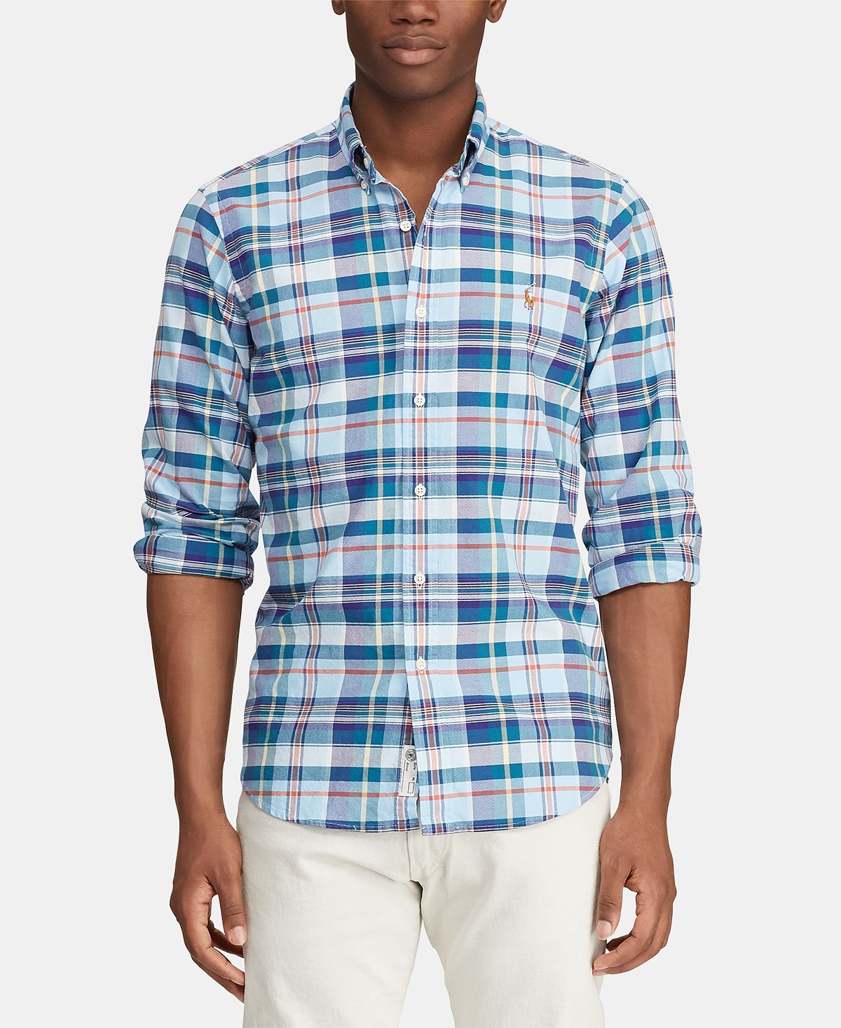 Polo Ralph Lauren Classic Fit Stripe Oxford Shirt Green Multi